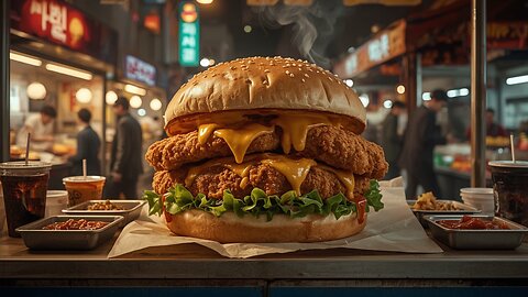 Crispy Giant Stuffed Chicken Burger! Top 3 American Fried Chicken — Korean Street Food