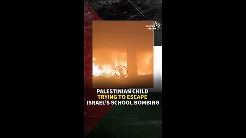 PALESTINIAN CHILD TRYING TO ESCAPE ISRAEL’S SCHOOL BOMBING