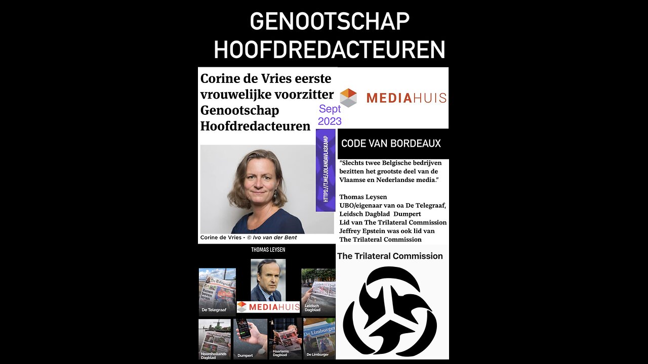 Corine de Vries, wanneer publiceert de MSM dat Klaus Schwab (WEF) onlangs in Nederland was?