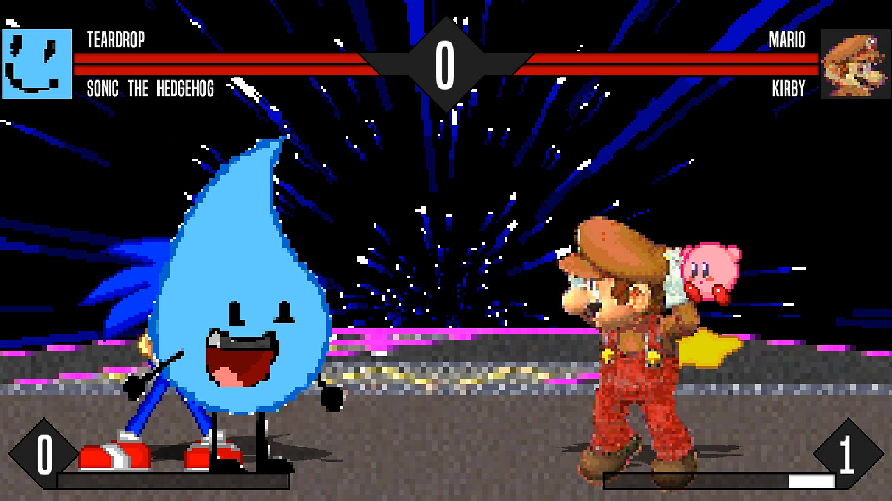 MUGEN - Teardrop & Sonic vs. Mario & Kirby - Download