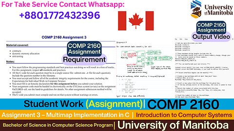 Client Work (Assignment) | COMP 2160 Multimap in C with Unit Testing | University of Manitoba