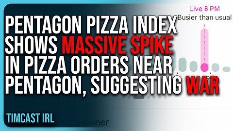 Pentagon Pizza Index Shows MASSIVE SPIKE In Pizza Orders Near Pentagon, Suggesting WAR