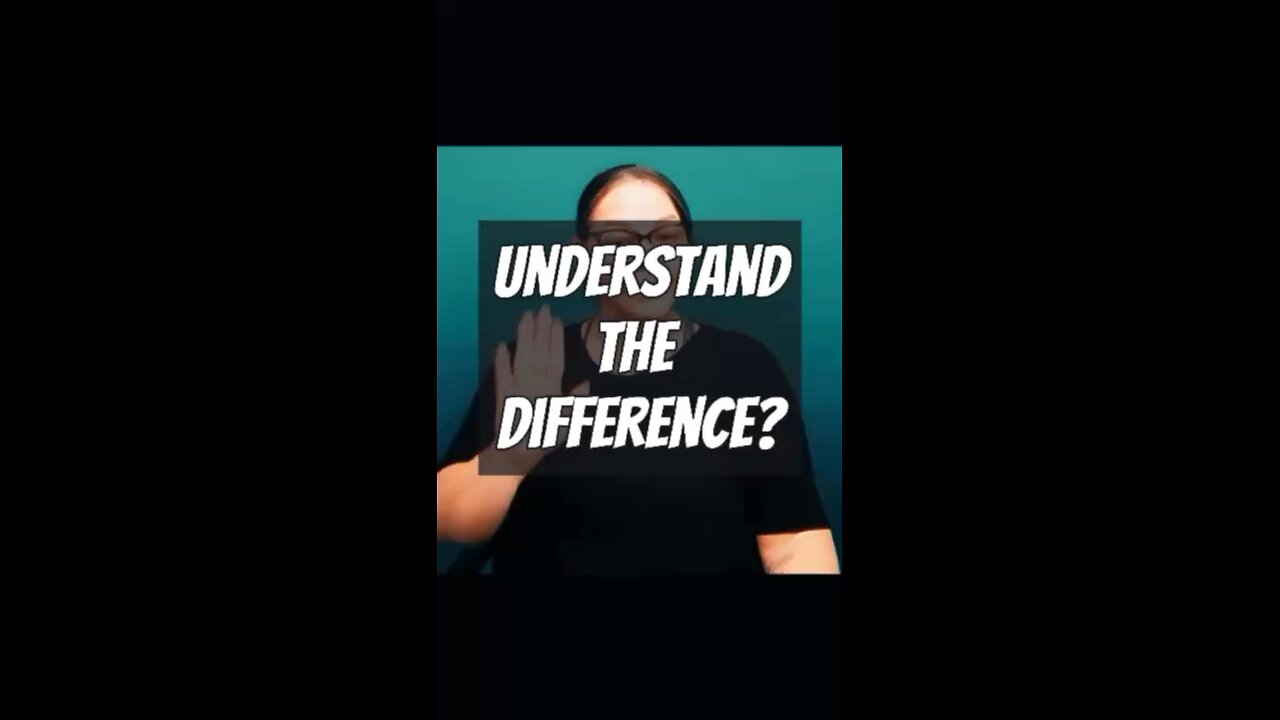 Understand The Difference? 🤨