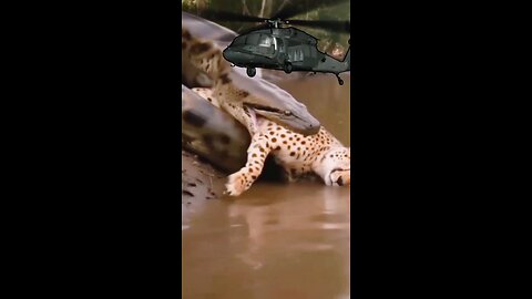 "Lion Down! Snake's Unlikely Victory" 🐅🐍😭🚁