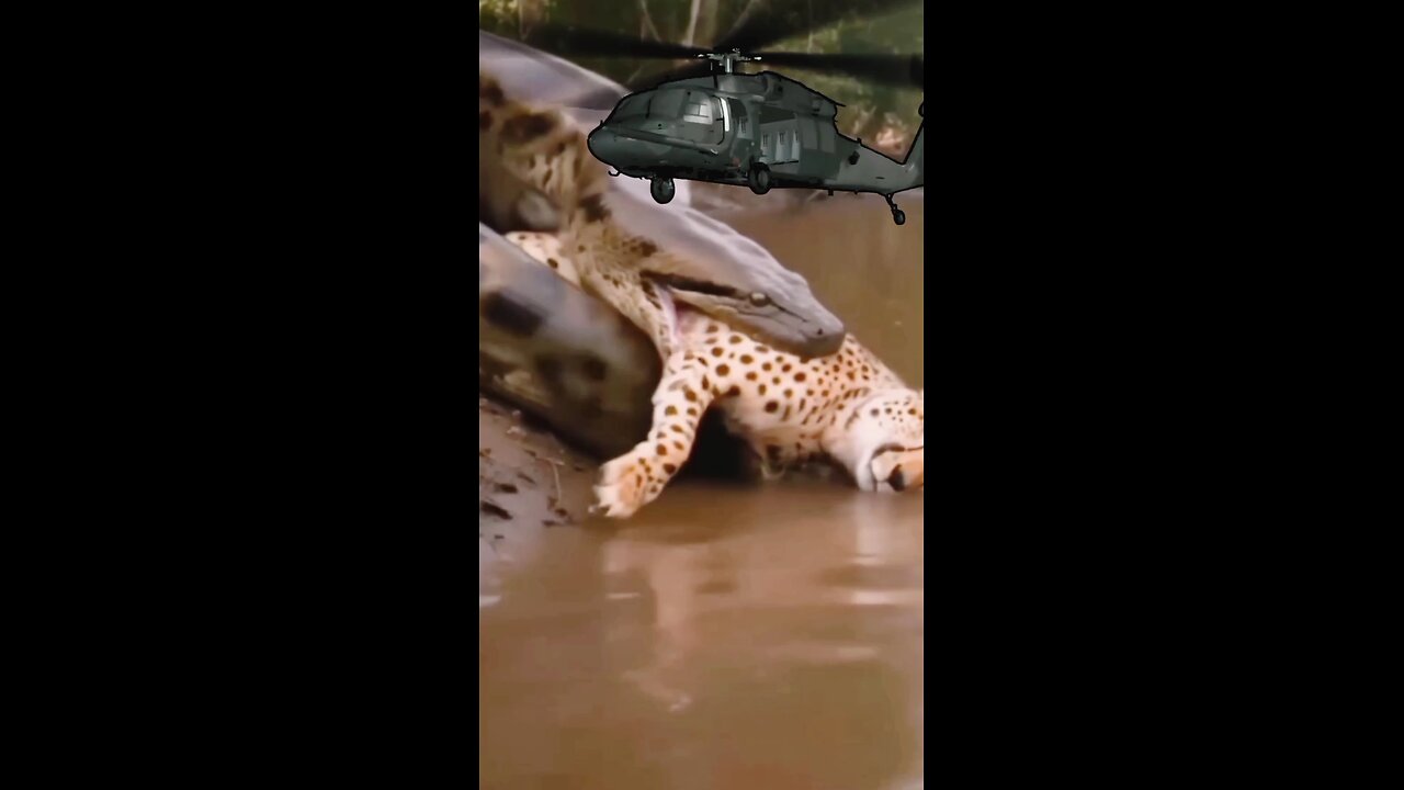 "Lion Down! Snake's Unlikely Victory" 🐅🐍😭🚁