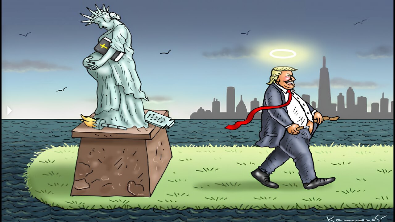 MARCH 28 Funny American Political Cartoon - Breaking News - USA Politic Caricature - Trump Satire