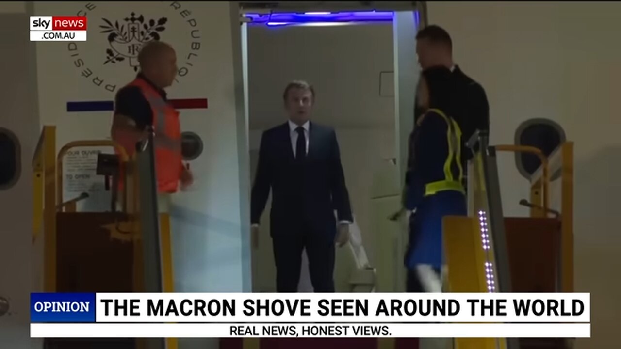‘Truly a smack’: Macron slapped by wife before disembarking plane