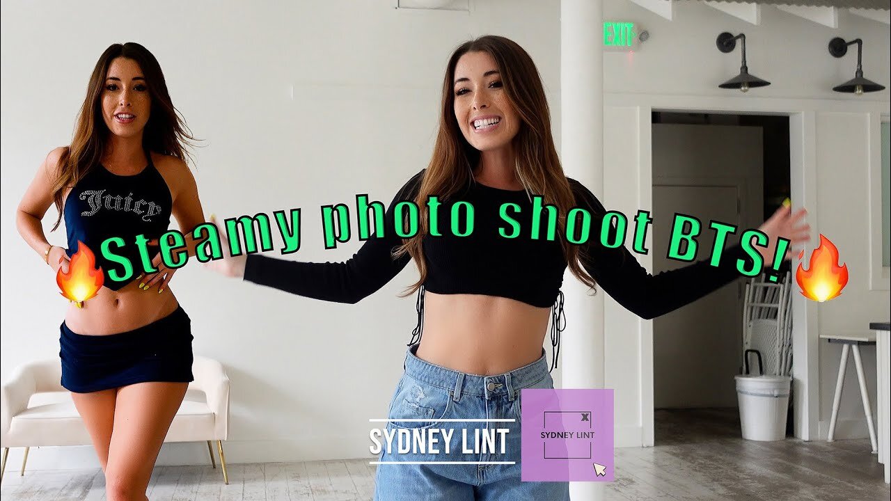 Steamy photo shoot BTS