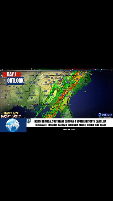 🌪️ Convective Outlook Day 1: Severe Storms & Tornado Risk! 4/7/25 #shorts #weatherupdate
