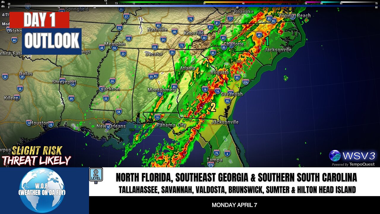 🌪️ Convective Outlook Day 1: Severe Storms & Tornado Risk! 4/7/25 #shorts #weatherupdate