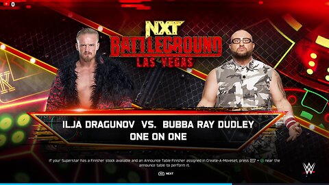 ILja Dragunov vs Bubba ray dudley | WWE2K25