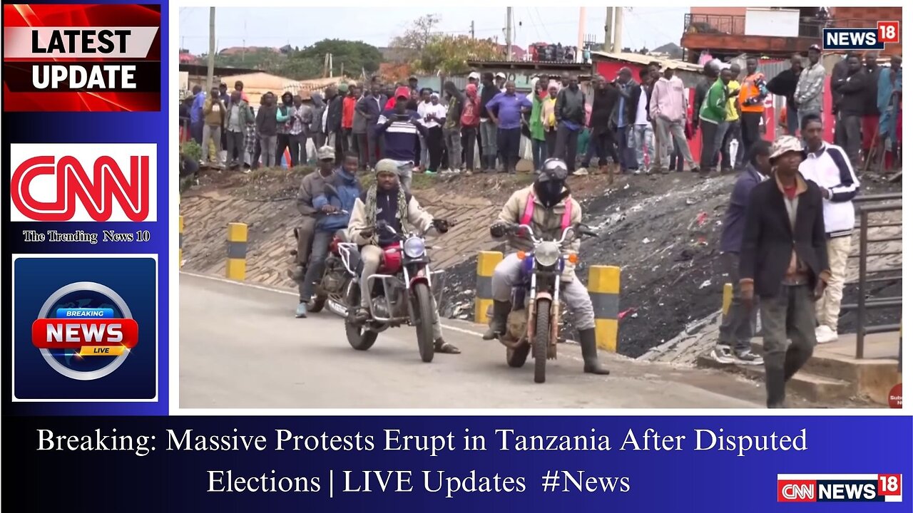 Breaking: Massive Protests Erupt in Tanzania After Disputed Elections | LIVE Updates #News