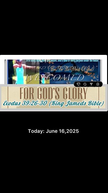 Daily Bible Study) Today: June 16,2025 We are now In The Pages Of:Exodus 39:31,36(King James Bible)