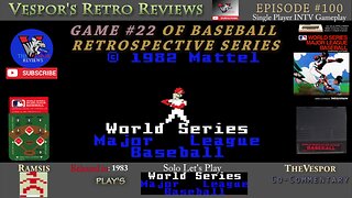 Solo Retro Let's Play | World Series MLB | (Intellivision) | Baseball Retrospective 22 | 🕹️⚾