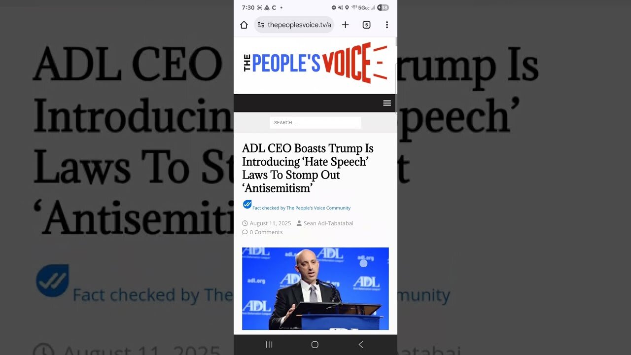 ADL CEO AND TRUMP TO PASS LAW BANNING "H@TE SPEECH" AGAINST ANTI- SEMITISM