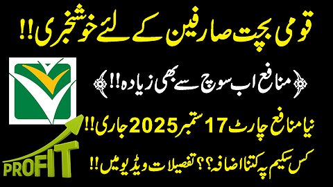 New National Saving Profit rates Chart || National saving profit rates 2025 || national saving