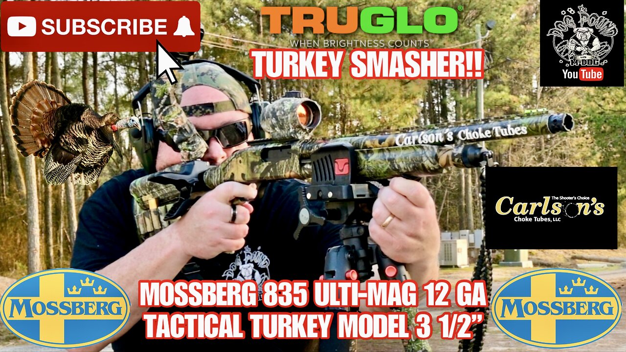PATTERN TEST WITH MY MOSSBERG 835 12 GAUGE, CARLSONS LONG BEARD XR CHOKE, TRUGLO 40 MM RD! AWESOME!