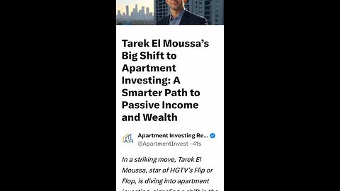 Tarek Flipping to Apartment Investing 🏢