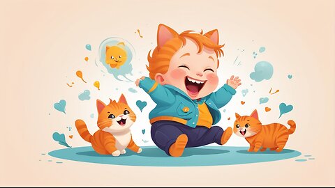 Baby Farts & Both Baby and Cat Laugh – Funniest Moment!
