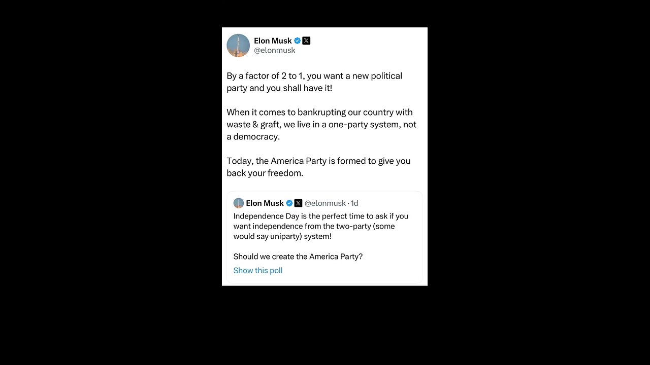 Elon started the American party