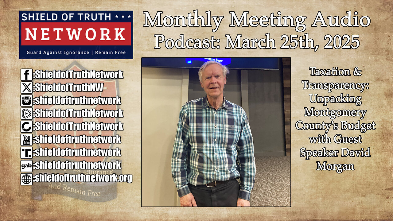 Monthly Meeting Audio Podcast: March 2025 – Taxation & Transparency with David Morgan