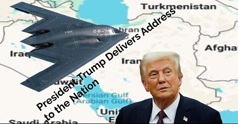 President Donald Trump delivers address the nation on air strikes in Iran.