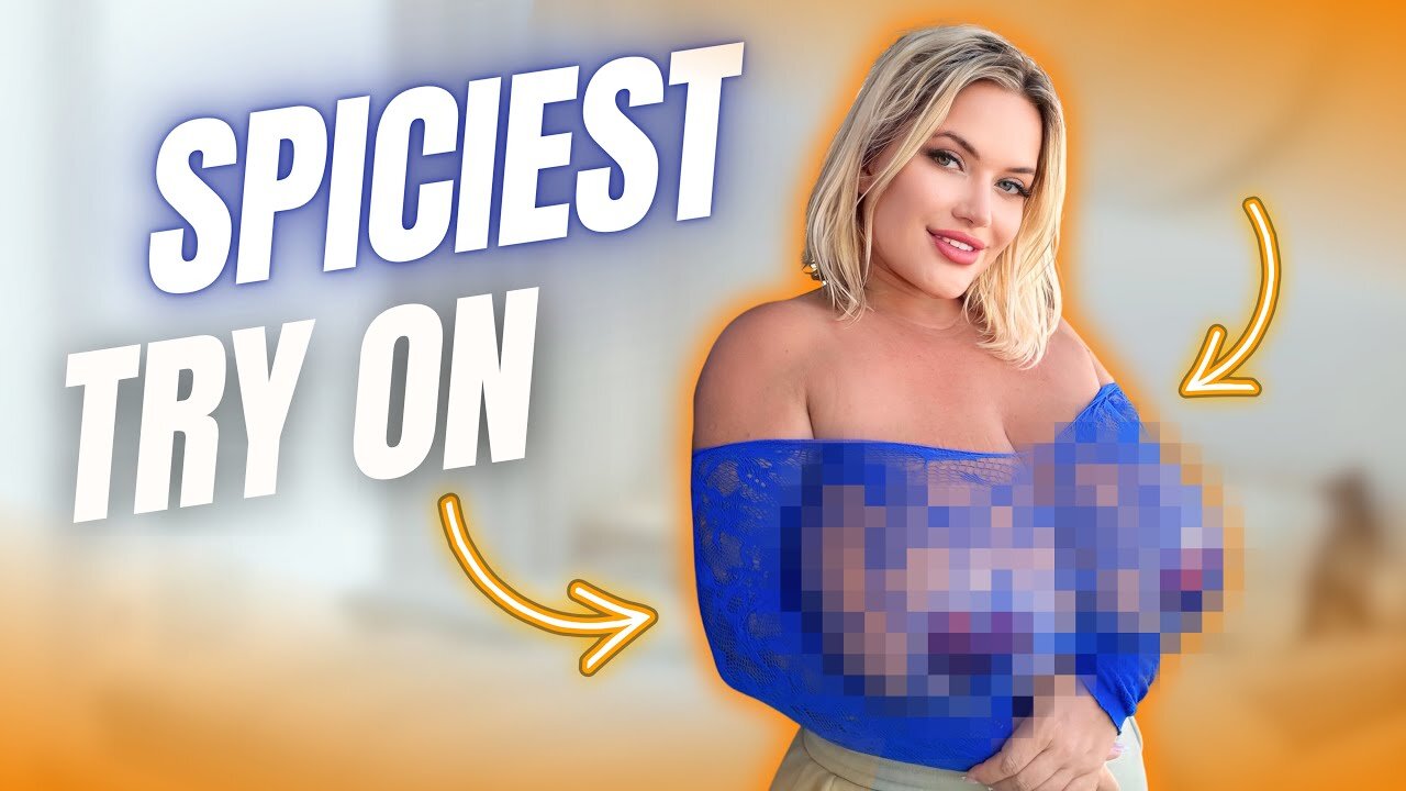 4k transparent shiny top try on haul videos