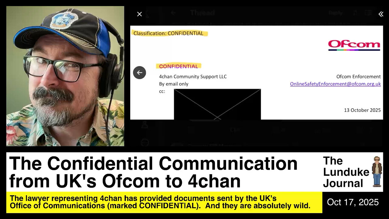 The Confidential Communication from UK's Ofcom to 4Chan