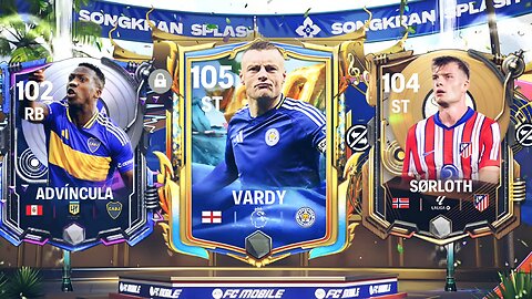 INSANE Songkran Splash Cards! Vardy 105 + Sørloth 104 + Advíncula 102 | #fcmobile #fifa