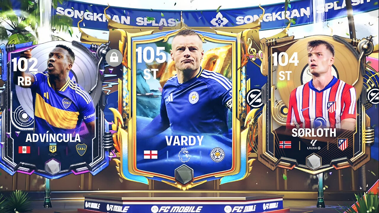 INSANE Songkran Splash Cards! Vardy 105 + Sørloth 104 + Advíncula 102 | #fcmobile #fifa