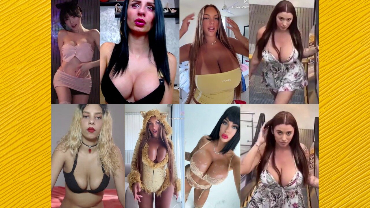Huge Boobs / No Bra / Hard Nipples 92 - Big bank tiktok challenge ❤️ClipchampGirls 2025