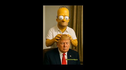 Homer Simpson Eats Trump's Head