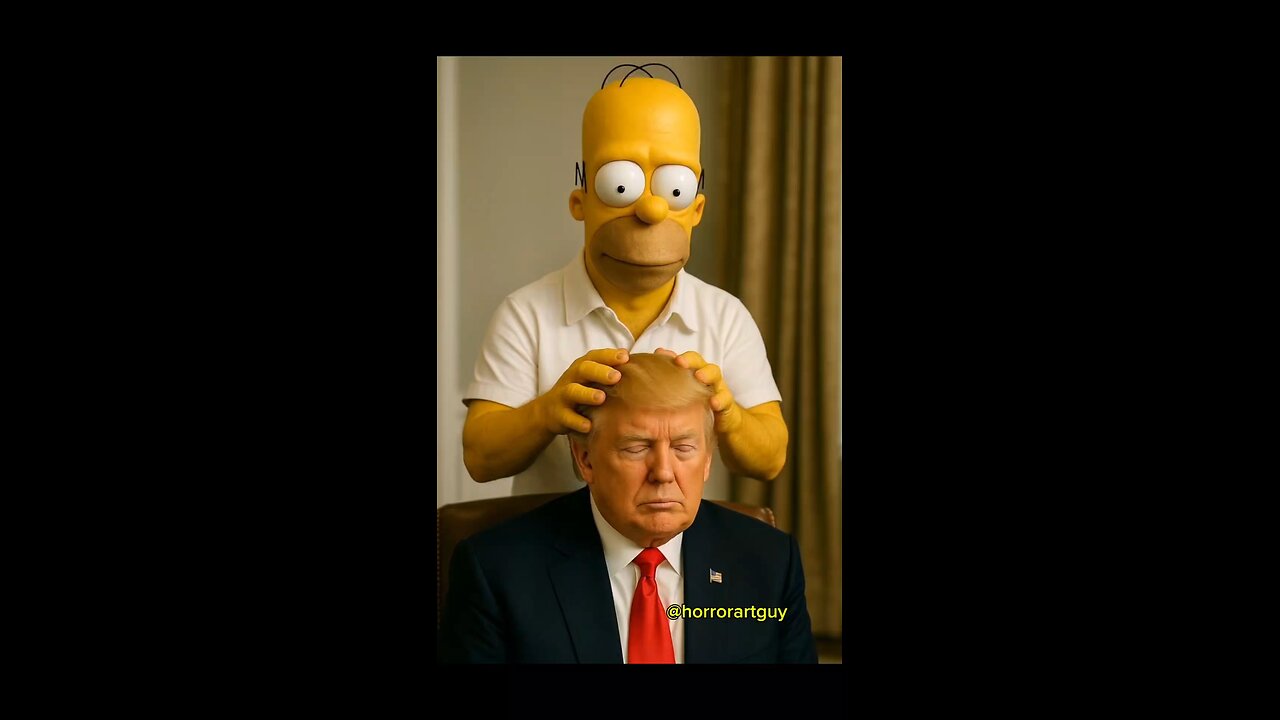 Homer Simpson Eats Trump's Head