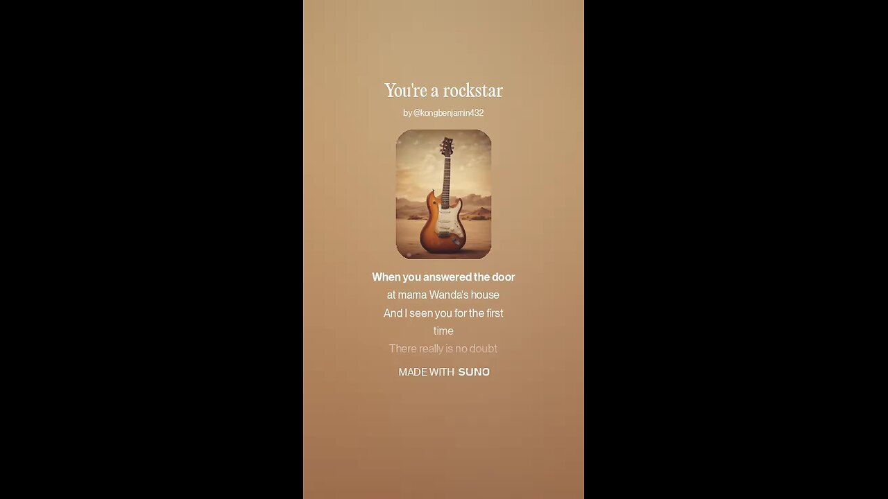 you are a rockstar