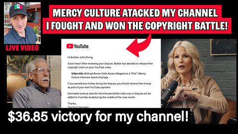 Mercy Culture atacked my channel I FOUGHT and WON the Copyright Battle!