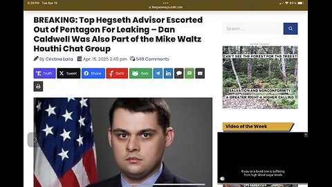 Top Hegseth Advisor Escorted Out of Pentagon For Leaking – Dan Caldwell