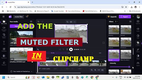 Add The Muted Filter In Clipchamp
