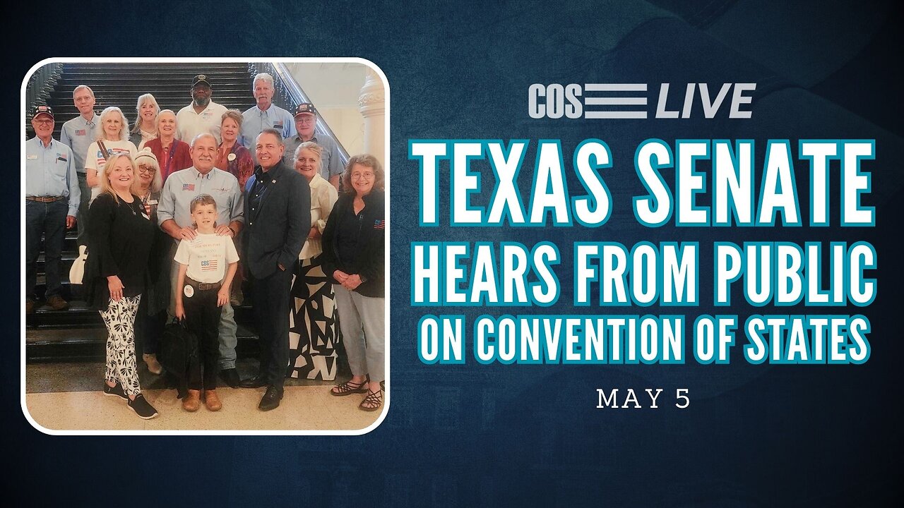 Texas Senate Hears from Public on Convention of States | COS LIVE