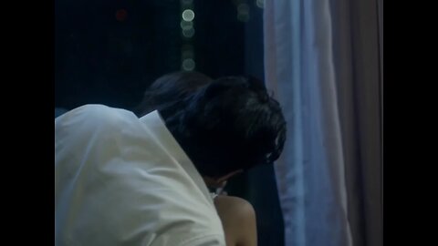 A romantic scene of a wedding movie