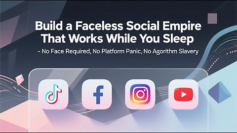 Discover how to build a faceless social empire that operates while you sleep & no algorithm slavery