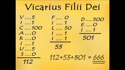 666: the number of the Vatican beast, the pope