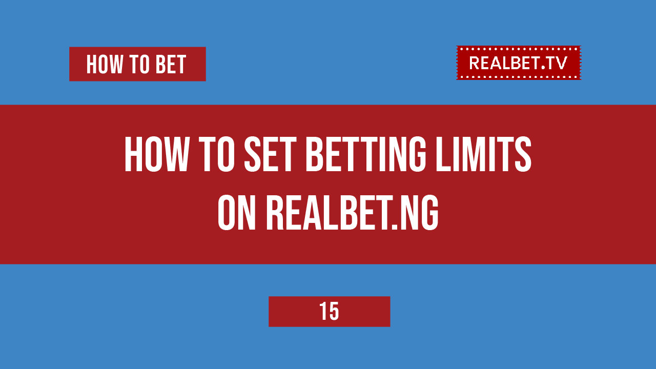 How to Set Betting Limits on Realbet.ng