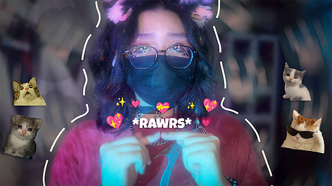 ✨Femboy Catboy ASMR 😼Purring, Close-Up Whispers & Unpredictable Mouth Sounds (Hand Movement Visual+)