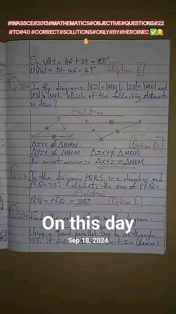 #creators WASSCE question solutions that I posted on this day last year. #fyp#Whattowatch#Viral#2025