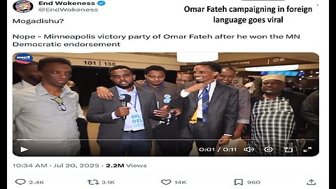 Omar Fateh campaigning in foreign language goes viral
