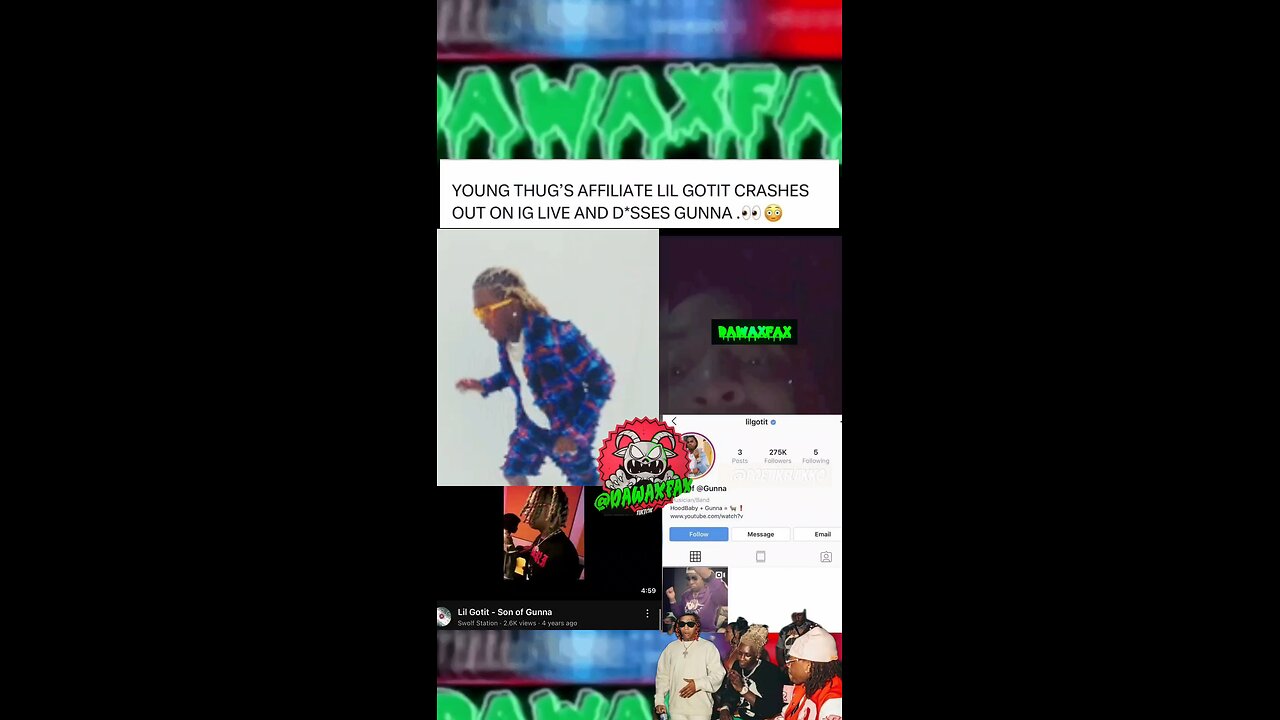 Lil Gotit disses Gunna via IG. “I’m the son of Gunna? Man, I ain’t no son