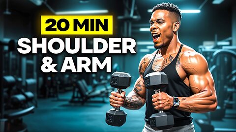 ✅20 MINUTE SHOULDER & ARM WORKOUT (DUMBBELLS BLAST) | BUILD MUSCLE & STRENGTH😱