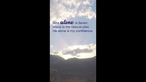 God alone is Savior.