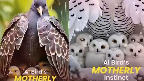 Ai "Birds Motherly instant" So beautiful "funny & Cute animal