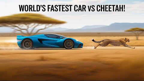 World's Fastest Car Vs Cheetah!
